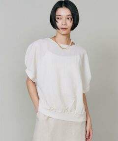 INED / イネド Tシャツ | 裾ギャザードルマンスリーブカットソー