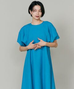 INED / イネド ミニ丈・ひざ丈ワンピース | 《大きいサイズ》ボリュームスリーブワンピース