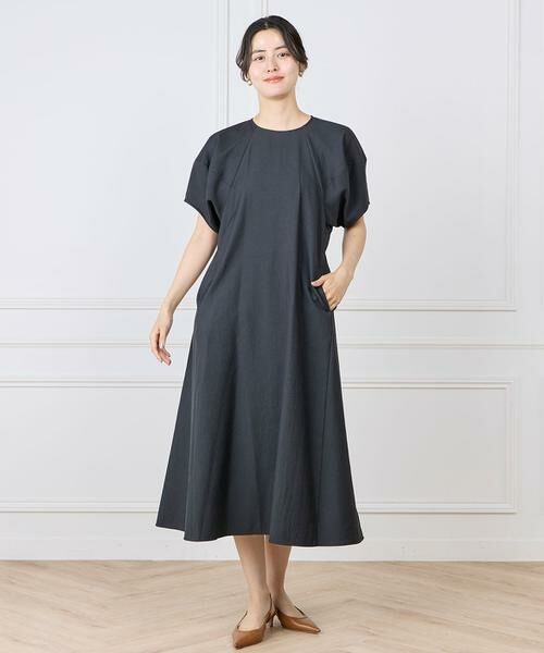 INED / イネド ミニ丈・ひざ丈ワンピース | 《大きいサイズ》ボリュームスリーブワンピース | 詳細11