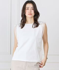 INED / イネド タンクトップ | レースノースリーブカットソー