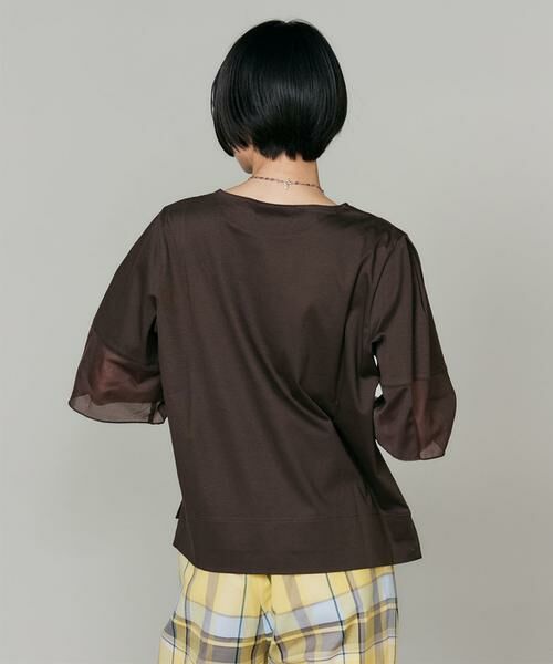INED / イネド Tシャツ | 《大きいサイズ》袖シアープルオーバーカットソー | 詳細11