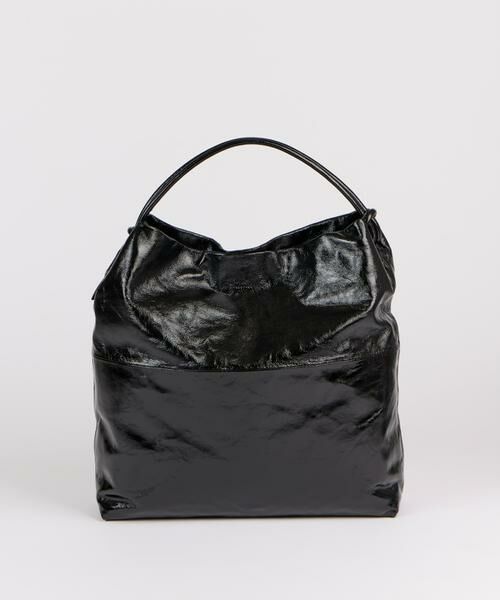 INED / イネド トートバッグ | puffy patent leather トートバッグ 《FEEL AND TASTE》（ブラック）