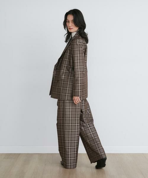 INED / イネド その他パンツ | 《大きいサイズ》チェックジャガードラップパンツ《la veille by SUPERIOR CLOSET》 | 詳細7