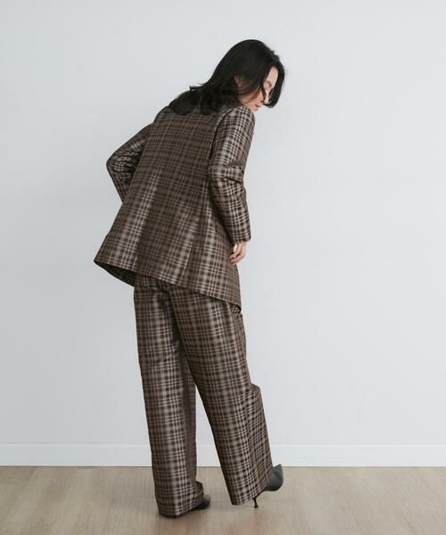 INED / イネド その他パンツ | 《大きいサイズ》チェックジャガードラップパンツ《la veille by SUPERIOR CLOSET》 | 詳細8