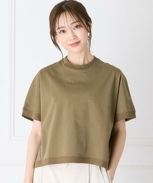 INED / イネド Tシャツ | ドルマンスリーブTシャツ（カーキ3）