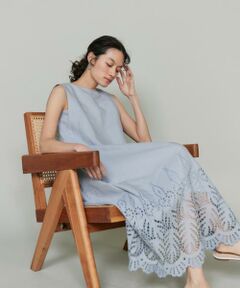 INED / イネド ミニ丈・ひざ丈ワンピース | ボーラ―刺繍ワンピース　