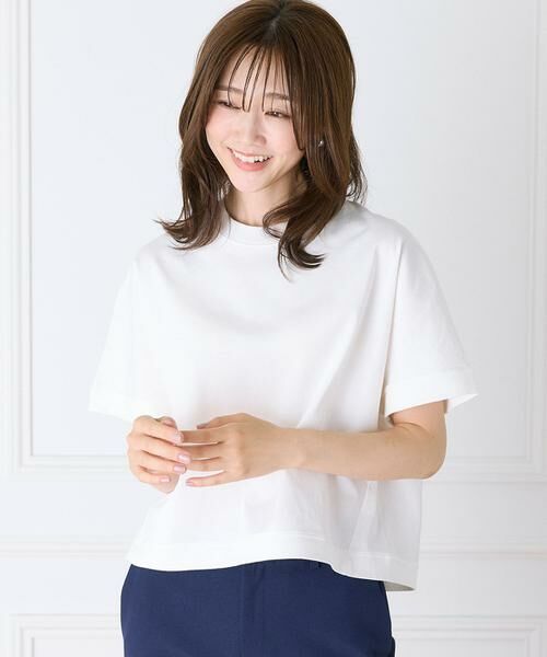 INED / イネド Tシャツ | 《大きいサイズ》ドルマンスリーブTシャツ（オフホワイト1）