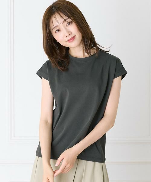 INED / イネド Tシャツ | 《大きいサイズ》フレンチスリーブTシャツ | 詳細12