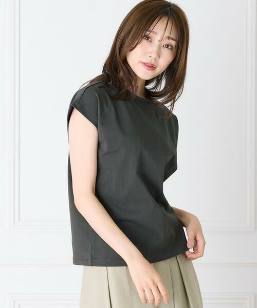 INED / イネド Tシャツ | 《大きいサイズ》フレンチスリーブTシャツ | 詳細13