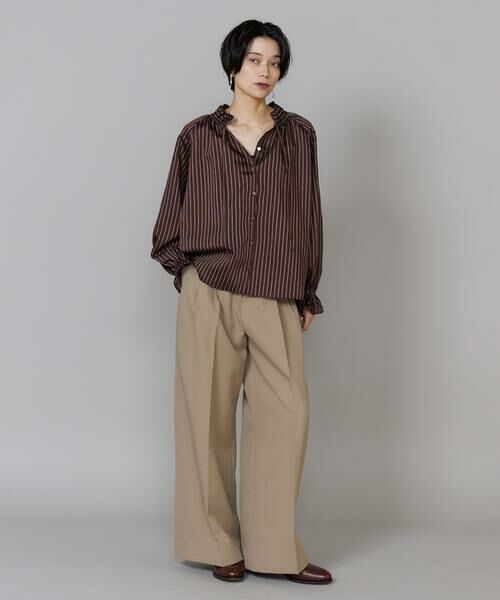 INED / イネド その他パンツ | ツータックワイドチノパンツ| 脚長効果抜群、すっきり魅せる洗練ワイドチノ ストレッチ/軽量/手洗い可 | 詳細9