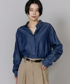 INED / イネド シャツ・ブラウス | レギュラーカラーデニムシャツ ｜ モイストな肌触りと上品な光沢感で魅せる大人デニム 軽量/手洗い可
