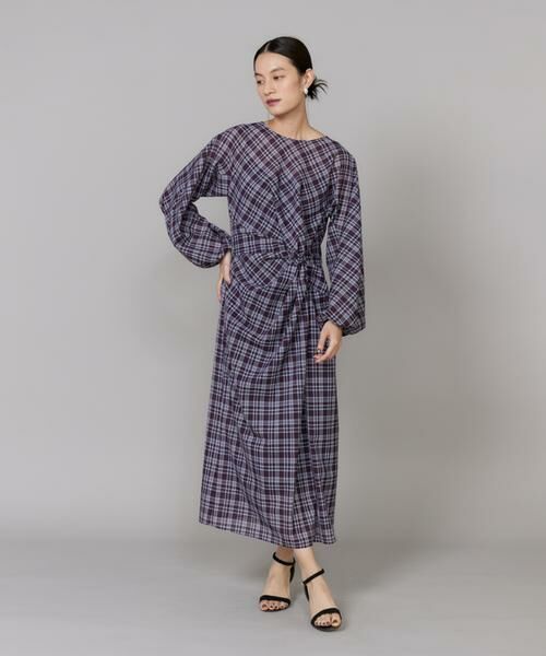 INED / イネド ミニ丈・ひざ丈ワンピース | アシンメトリーワンピース《la veille by SUPERIOR CLOSET》｜纏うだけで気分華やぐ上質な一着 | 詳細2