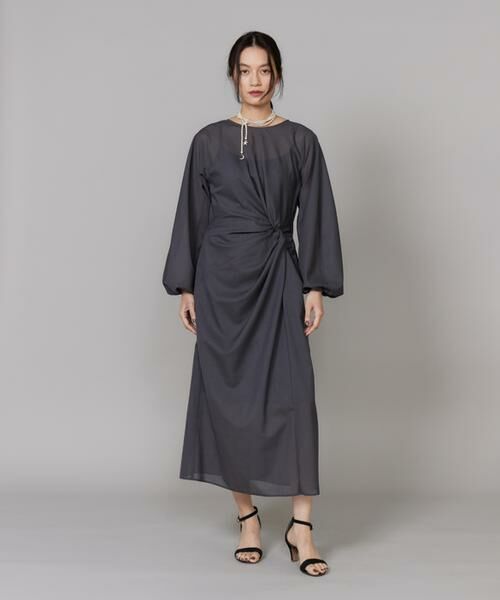 INED / イネド ミニ丈・ひざ丈ワンピース | アシンメトリーワンピース《la veille by SUPERIOR CLOSET》｜纏うだけで気分華やぐ上質な一着 | 詳細7