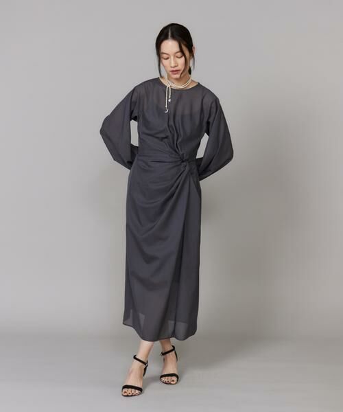 INED / イネド ミニ丈・ひざ丈ワンピース | アシンメトリーワンピース《la veille by SUPERIOR CLOSET》｜纏うだけで気分華やぐ上質な一着 | 詳細8