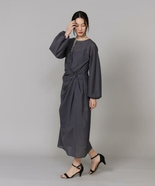 INED / イネド ミニ丈・ひざ丈ワンピース | アシンメトリーワンピース《la veille by SUPERIOR CLOSET》｜纏うだけで気分華やぐ上質な一着 | 詳細9