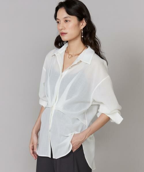 INED / イネド シャツ・ブラウス | ドレープタックシャツ《la veille by SUPERIOR CLOSET》｜こなれ感漂うスマートなシアーシャツ | 詳細10