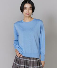 クルーネックプルオーバーニット