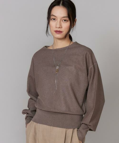 INED / イネド ニット・セーター | ラメニットプルオーバー《la veille by SUPERIOR CLOSET》（モカチャ3）