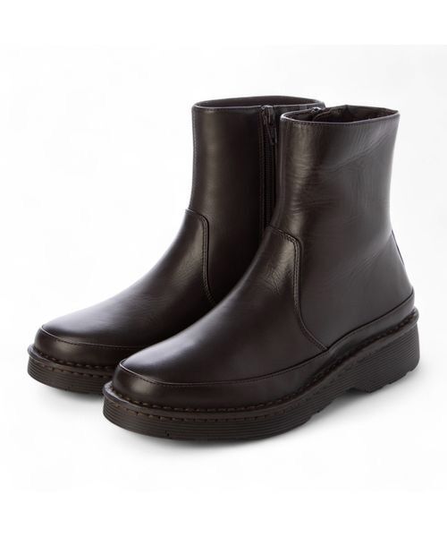 ing/イング 【WEB限定】ボリュームソールショートブーツ ダークブラウン 240 ing/イング 【WEB限定】ボリュームソールショートブーツ ダークブラウン 240