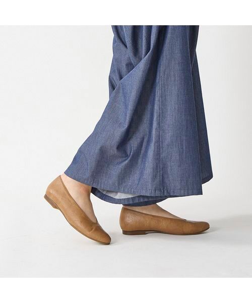 ing/イング 【WEB限定】【レイン対応】プレーンフラットパンプス キャメル 240 ing/イング 【WEB限定】【レイン対応】プレーンフラットパンプス キャメル 240