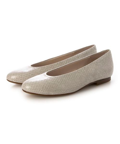 ing/イング 【WEB限定】【レイン対応】プレーンフラットパンプス グレーカタオシ 235 ing/イング 【WEB限定】【レイン対応】プレーンフラットパンプス グレーカタオシ 235