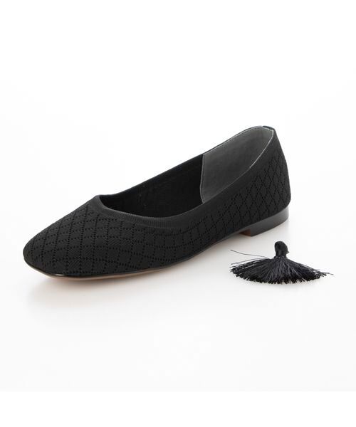 ing / イング フラットシューズ | 【サステナブル】２WAYスクエアトゥニットパンプス | 詳細14