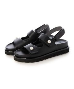 ing / イング サンダル | パールモチーフフッドベッドサンダル