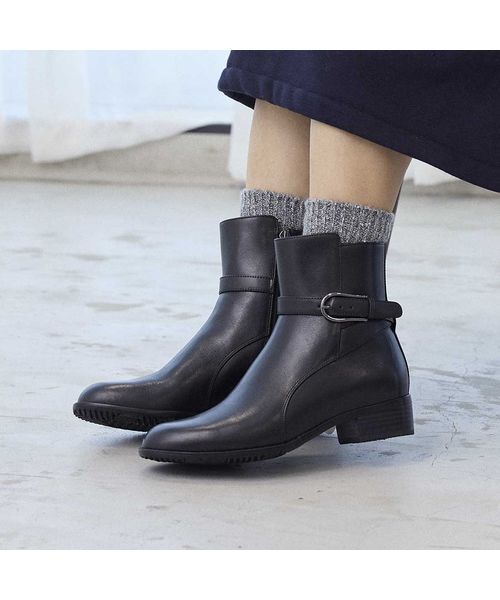 ing/イング 【WEB限定】ベルトデザインミドルブーツ ブラック 235 ing/イング 【WEB限定】ベルトデザインミドルブーツ ブラック 235