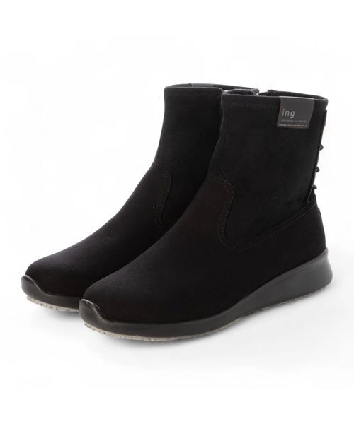 ing / イング ブーツ（ショート丈） | 【レイン・スノー対応】ストレッチスニーカーブーツ（ブラック）