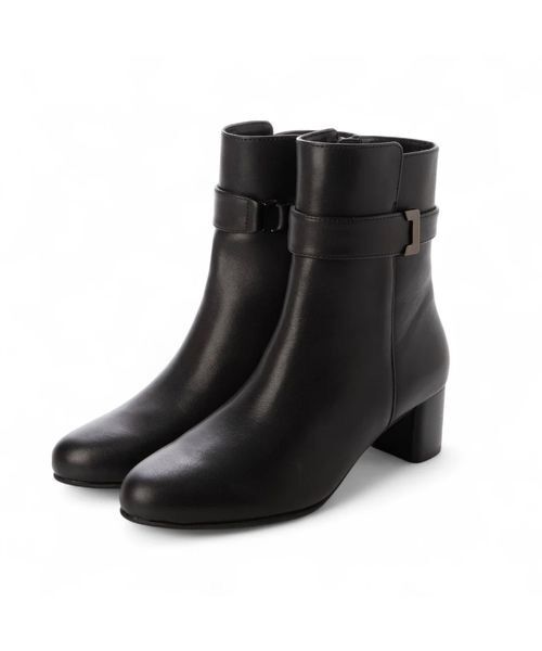 ing / イング ブーツ（ショート丈） | 【2WAY】ベルトデザインショートブーツ（ブラック）