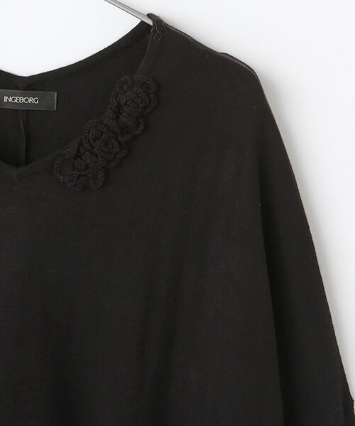 セール】 【アウトレット】フラワーモチーフプルオーバー （ニット