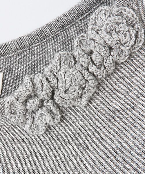 セブンテン　マリンモチーフニット INGEBORG×VIVIANO】フラワーモチーフニットプルオーバー