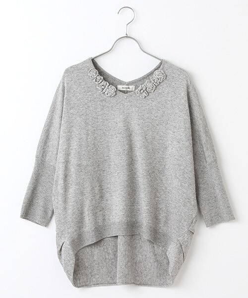 セール】 【アウトレット】フラワーモチーフプルオーバー （ニット