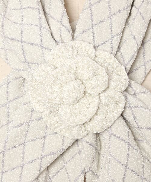 INGEBORG / インゲボルグ マフラー・ショール・スヌード・ストール | 【アウトレット】キルティング風ジャガード編みニットミニショール | 詳細2