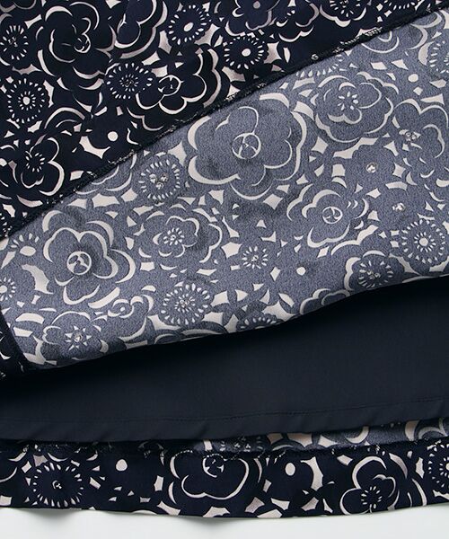 INGEBORG / インゲボルグ ミニ丈・ひざ丈ワンピース | 【アウトレット】レザーカットカメリアプリントワンピース | 詳細5