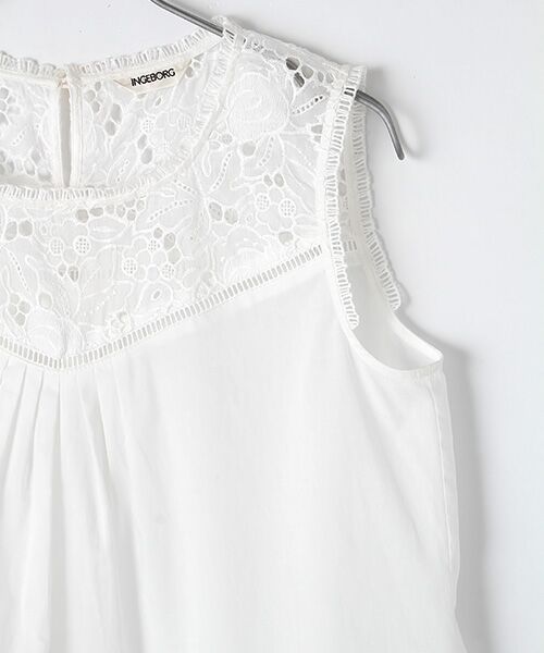 INGEBORG / インゲボルグ キャミソール・チューブトップ | 【アウトレット】アイレットフラワー刺繍キャミブラウス | 詳細2