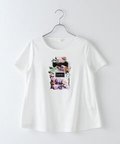【アウトレット】花デザインプリントTシャツ