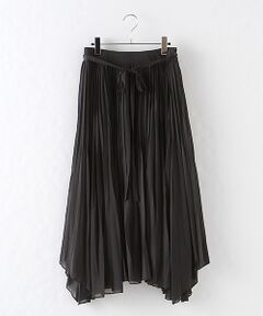 【アウトレット】デニム風プリントふわゆるプリーツスカート 