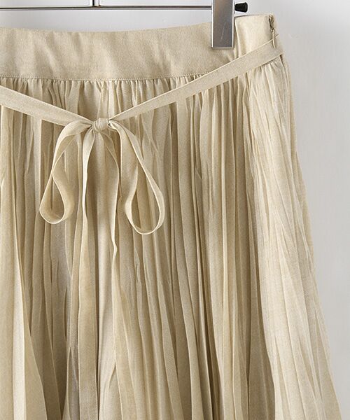 INGEBORG / インゲボルグ ロング・マキシ丈スカート | 【アウトレット】デニム風プリントふわゆるプリーツスカート  | 詳細3