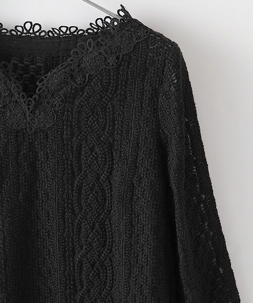 INGEBORG / インゲボルグ シャツ・ブラウス | 【アウトレット】ケーブルエンブロイダリーブラウス | 詳細2