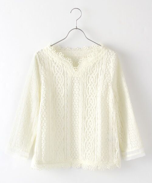 INGEBORG / インゲボルグ シャツ・ブラウス | 【アウトレット】ケーブルエンブロイダリーブラウス（オフ）