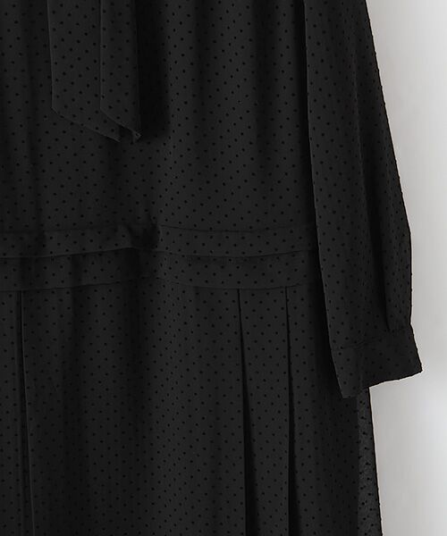 セール】 【OUTLET】シフォンフリッキードットプリントワンピース