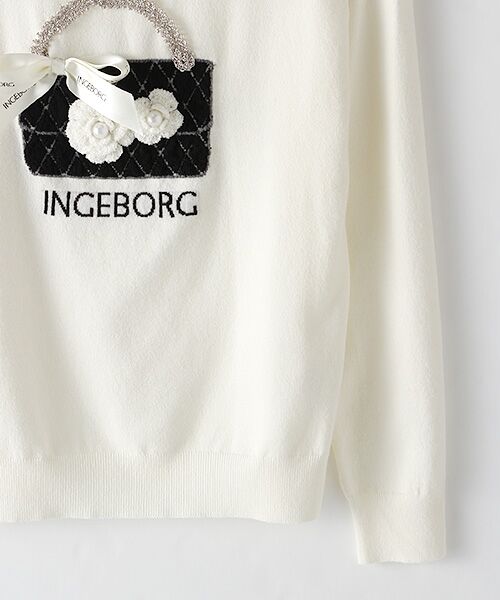 INGEBORG / インゲボルグ ニット・セーター | 【アウトレット】キルティングバッグモチーフニットプルオーバー | 詳細4