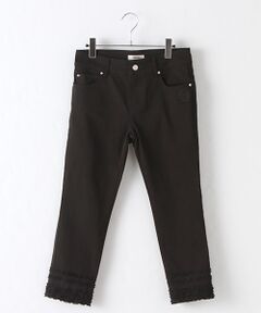 【アウトレット】カメリア刺繍とフリルレースパンツ