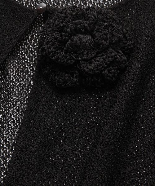 INGEBORG / インゲボルグ カーディガン・ボレロ | 【OUTLET】コサージュ付さらりニットカーディガン | 詳細1