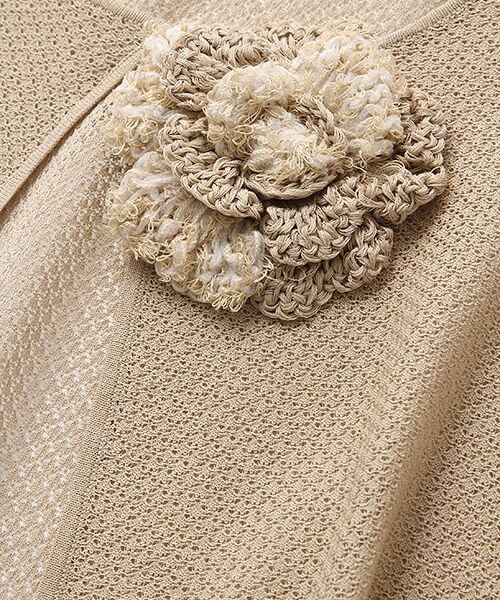 INGEBORG / インゲボルグ カーディガン・ボレロ | 【OUTLET】コサージュ付さらりニットカーディガン | 詳細3