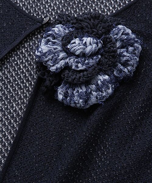 INGEBORG / インゲボルグ カーディガン・ボレロ | 【OUTLET】コサージュ付さらりニットカーディガン | 詳細7