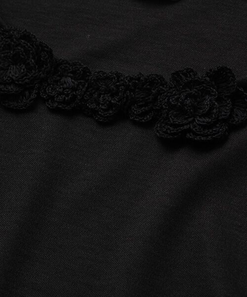 セール】 【OUTLET】フラワーモチーフ付カットソーブラウス