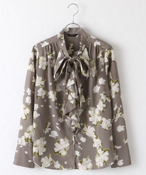 セール】 【OUTLET】くちなしpt.リボンタイブラウス （シャツ