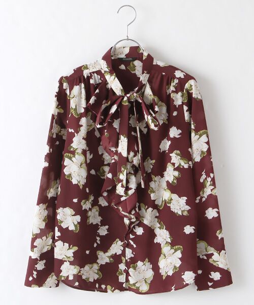 セール】 【OUTLET】くちなしpt.リボンタイブラウス （シャツ